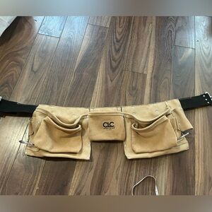 Custom leather craft tool belt heavy side tan never used